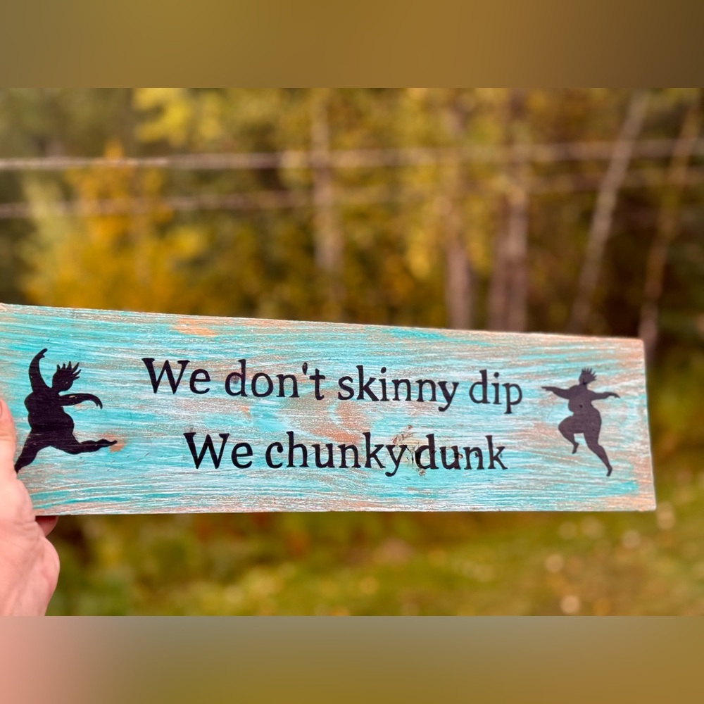 Artisan Teal and Black Chunky Dunk Sign